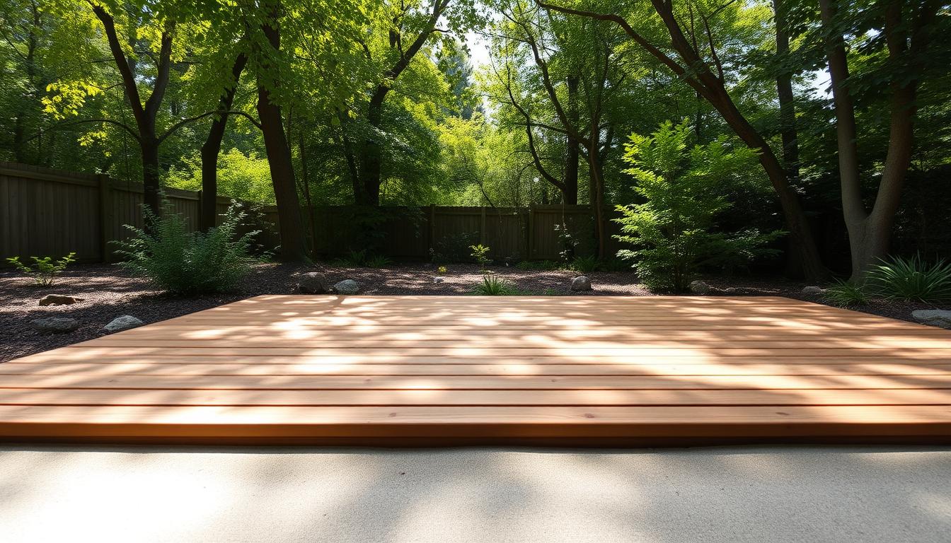 terrasse bois sur terre