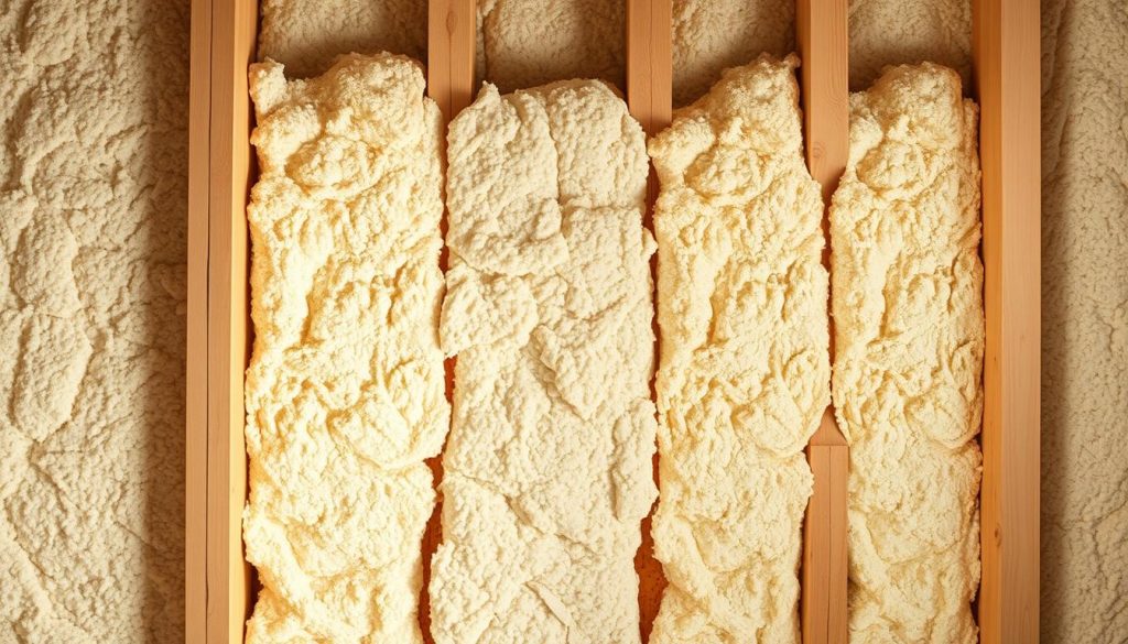 A well-insulated, secure interior with a focus on energy efficiency. The scene depicts a cross-section of a wall, showcasing the careful layering of cellulose insulation between sturdy framing, creating a thermal barrier that prevents heat loss and condensation. Soft, diffused lighting highlights the intricate texture of the insulation, conveying a sense of warmth and protection. The overall composition emphasizes the importance of proper insulation installation for a comfortable, energy-efficient living space, aligned with the theme of "Precautions and Best Practices".